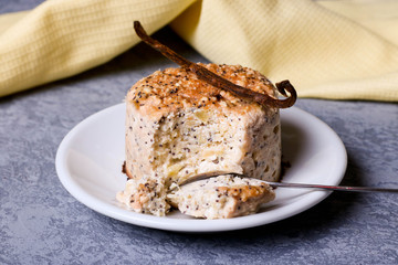 Poppy seed cake, close up
