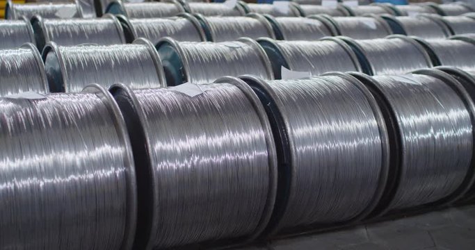 Warehouse cable. Finished products. cable ready for shipment