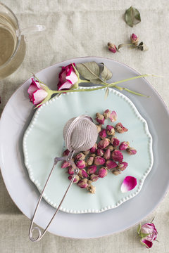 Rose bud tea