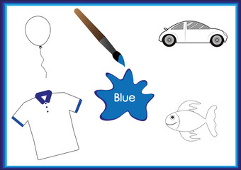 learn the colors, kids are learning the colors, worksheet