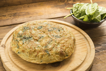Omelette  of spinach