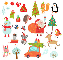 Christmas characters set
