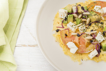 Omelette avocado