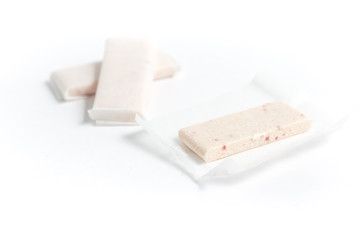 Bubble gum in a package