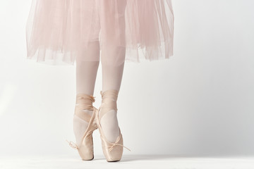 skirt of a small ballerina and pointe