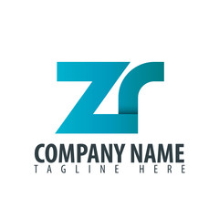 Initial Letter ZR Design Logo