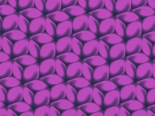 Purple 3D cubes. Seamless texture. Background.