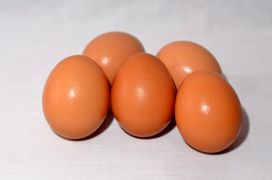Details of isolated multiple eggs with white background 