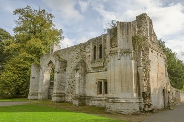 Fototapeta na wymiar The gatehouse of Ramsey Abbey