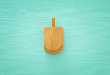 jewish holiday Hanukkah image background with traditional spinnig top