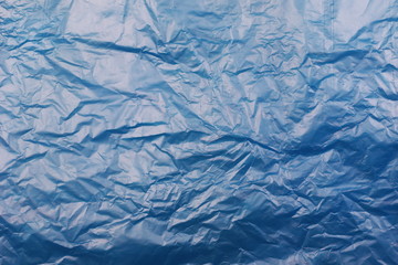 Blue plastic bag texture and background