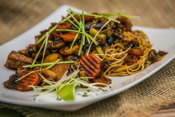 Detail on special designe for food on plate.