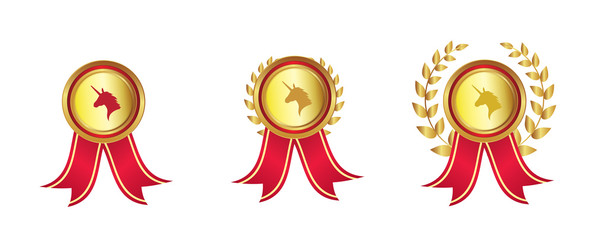 Einhorn Kopf - Auszeichnungen - Medaillen