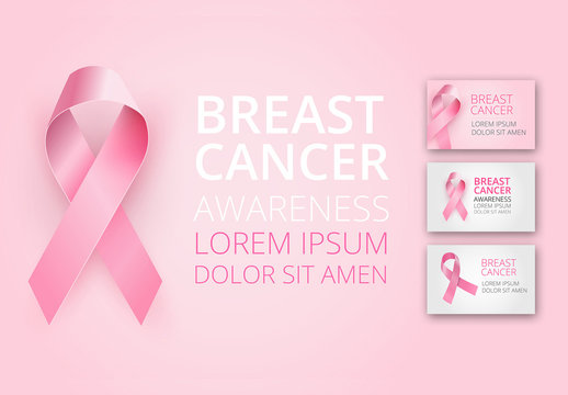 Breast Cancer Awareness Card Layout