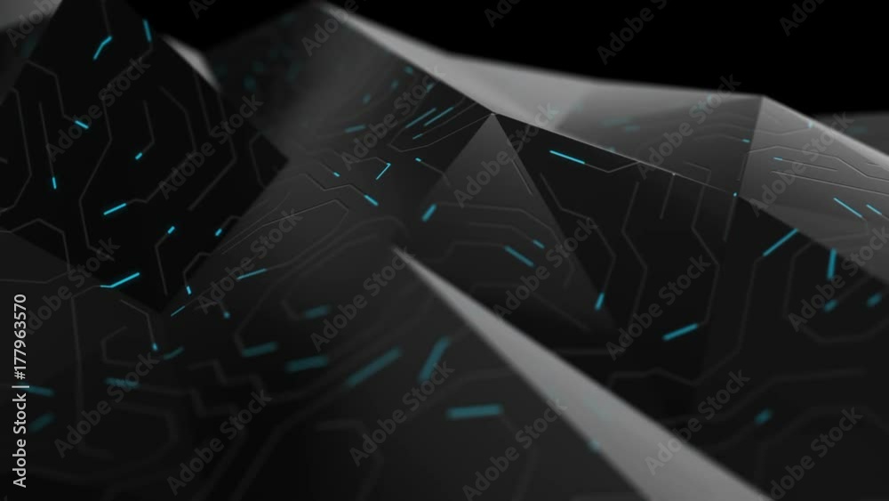 Poster abstract circuit board futuristic background. server computer code processing technology with bokeh.