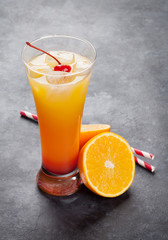Tequila sunrise cocktail