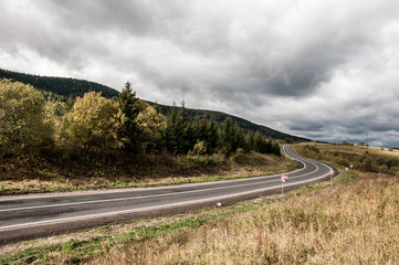 Road to the mountains of Ukraine