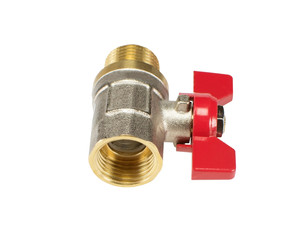 Water valve set isolated on white