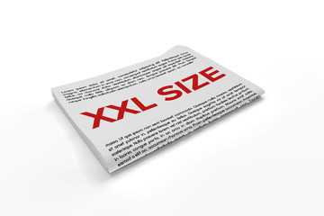 Xxl Size on Newspaper background