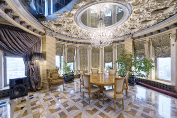 Interior design living room in luxury new apartment.
