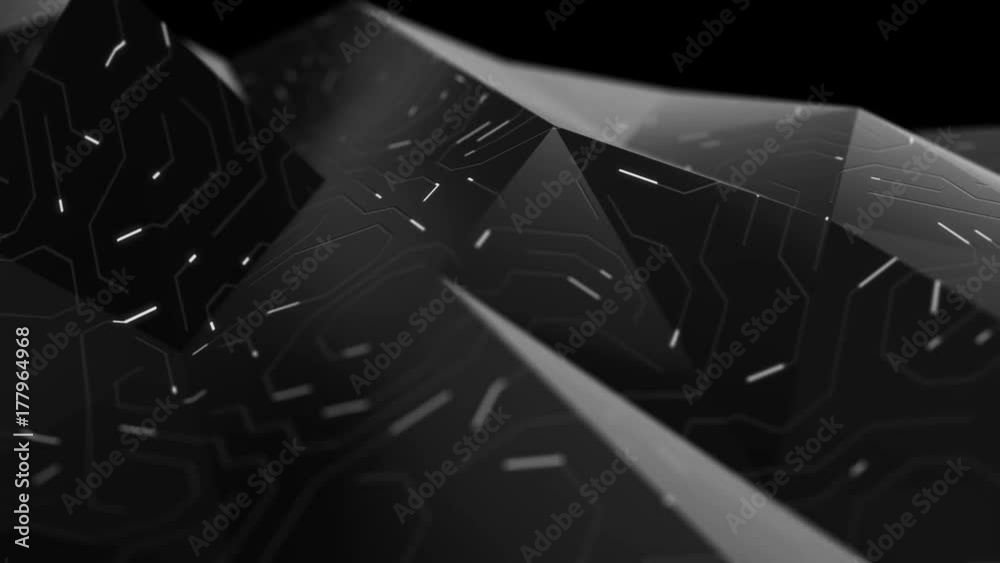 Poster abstract circuit board futuristic background. server computer code processing technology with bokeh.