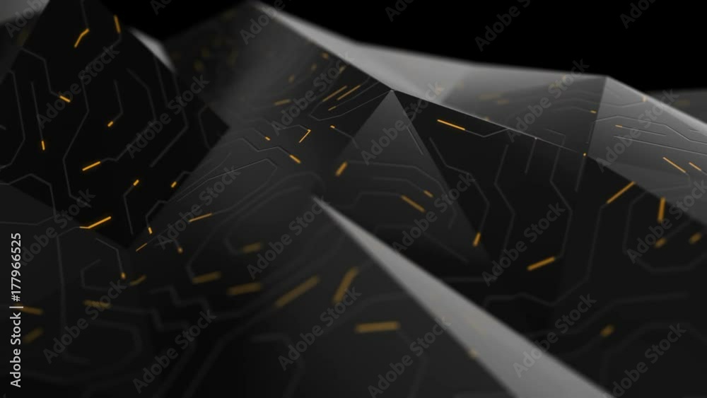 Poster abstract circuit board futuristic background. server computer code processing technology with bokeh.