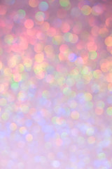  Abstract Christmas twinkled bright background with bokeh defocused lights . Lights Festive background concept.