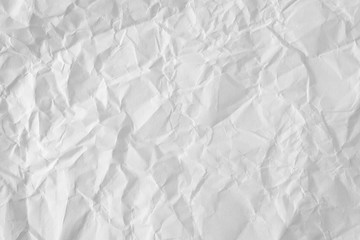 Crumpled white paper background texture