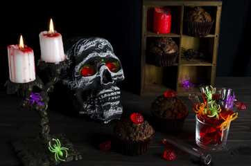 Halloween still-life background