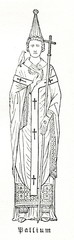 Pallium, ecclesiastical vestment (from Meyers Lexikon, 1896, 13/438)