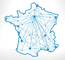 carte de France réseau transport grandes villes