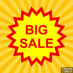 Big Sale. Abstract background. The rays. Bright. Discounts.