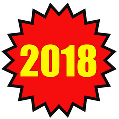 2018 New Year. Star.