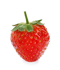 Fresh ripe strawberry, isolated on white