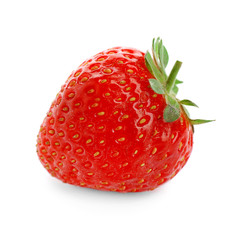Fresh ripe strawberry, isolated on white