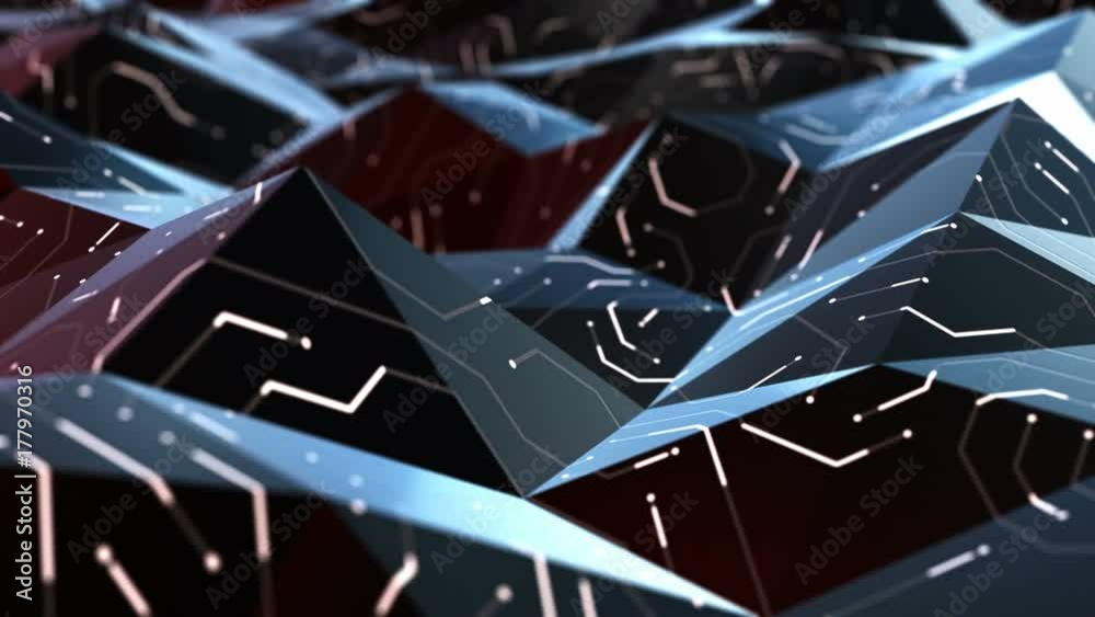 Poster abstract circuit board futuristic background. server computer code processing technology with bokeh.