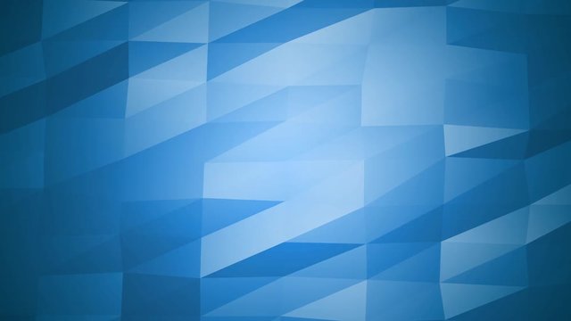 Abstract cg polygonal Blue surface. Geometric poly triangles motion background.