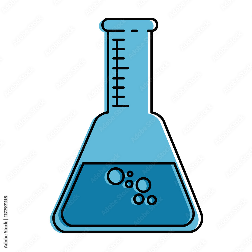 Wall mural tube test laboratory isolated icon