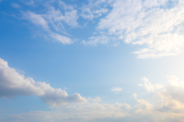 Obraz premium blue sky and white clouds.