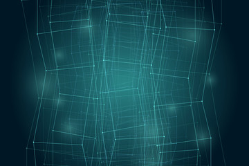 Abstract  technology  background.  Data transfer. Vector illustration. Energy transfer. Trendy geometric elements. Design.
