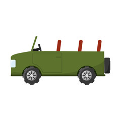 safari  vehicle   vector illustration
