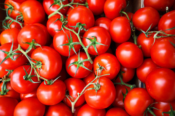 red tomatoes background Group of tomatoes