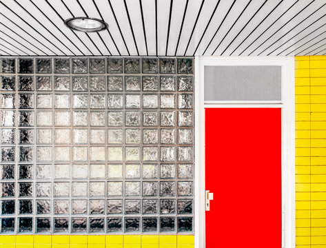 Entrance to 1970s Building