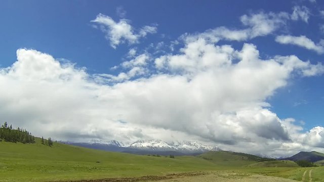 The Republic of Altai. The North-Chuyskiy ridge. (timelapse).  