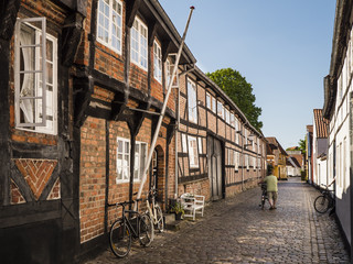 Historische Gasse in der Altstadt von Riebe