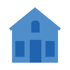 mansion front isolated icon