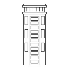 building front isolated icon