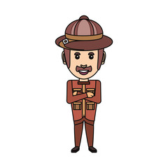 safari man vector illustration