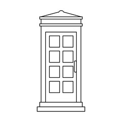 phone booth isolated icon