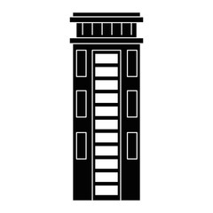 building front isolated icon